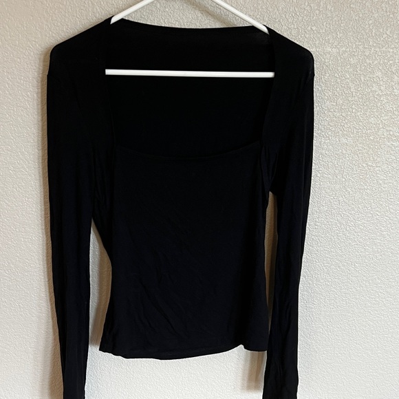 SHEIN Elegant Black Long Sleeve Top - Picture 1 of 4